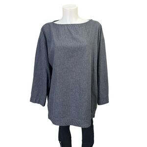 GENE Ewing Bis Wrinkled Rich Denim acid washed Black‎ size Small Vintage